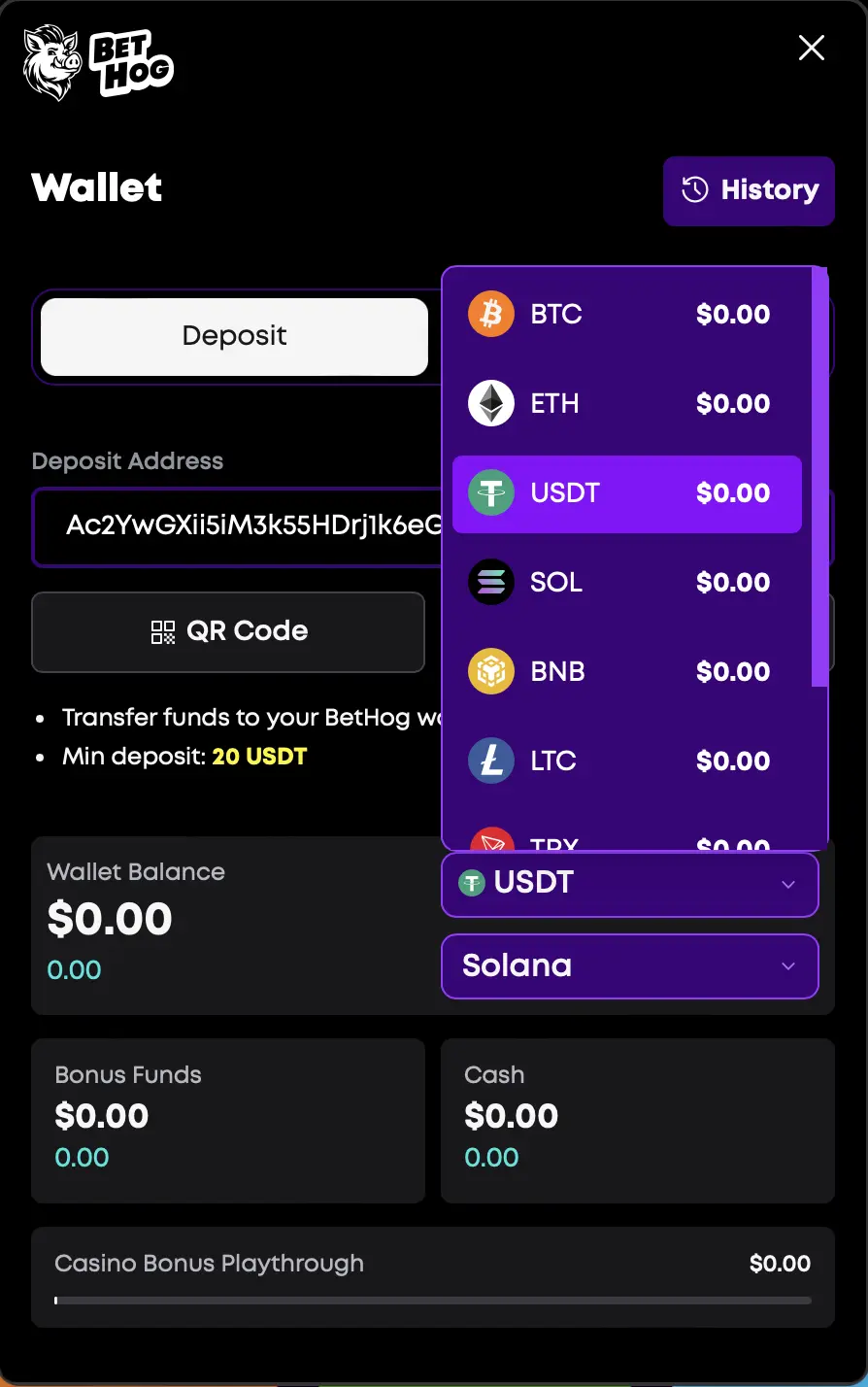 Choose currency